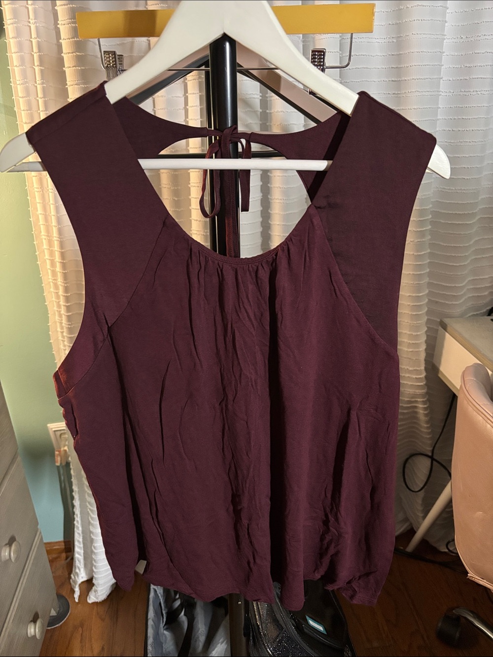 Banana Republic Sleeveless Tie-Back Camisole in Plum